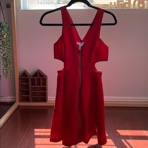 Bcbgeneration Red Cut-Out Dress